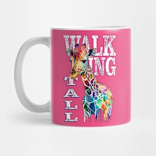 Walking Tall Colorful Giraffe Mug